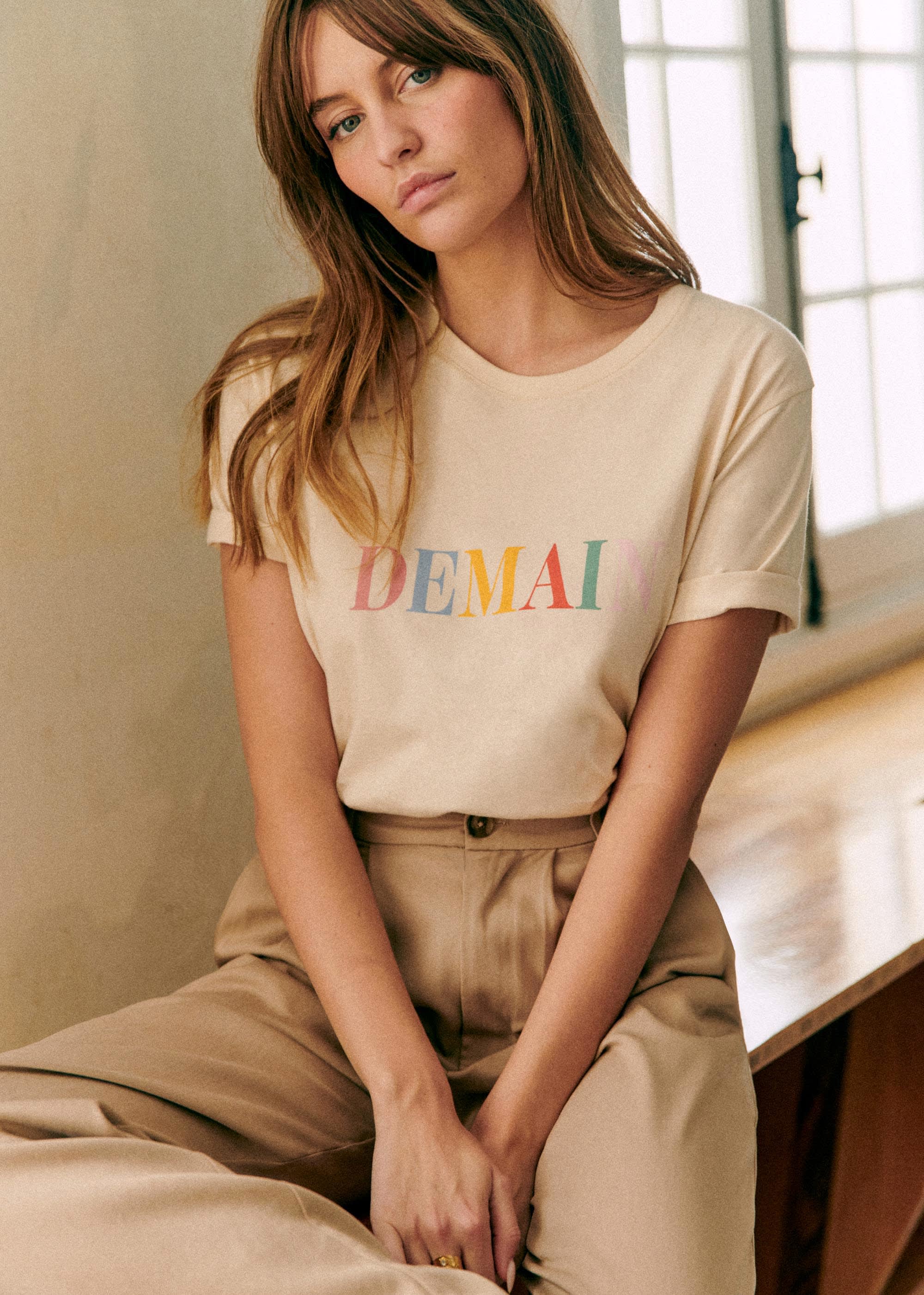 T-Shirt Demain - Crème / Multico - E-SHOP/T-SHIRTS 5905327