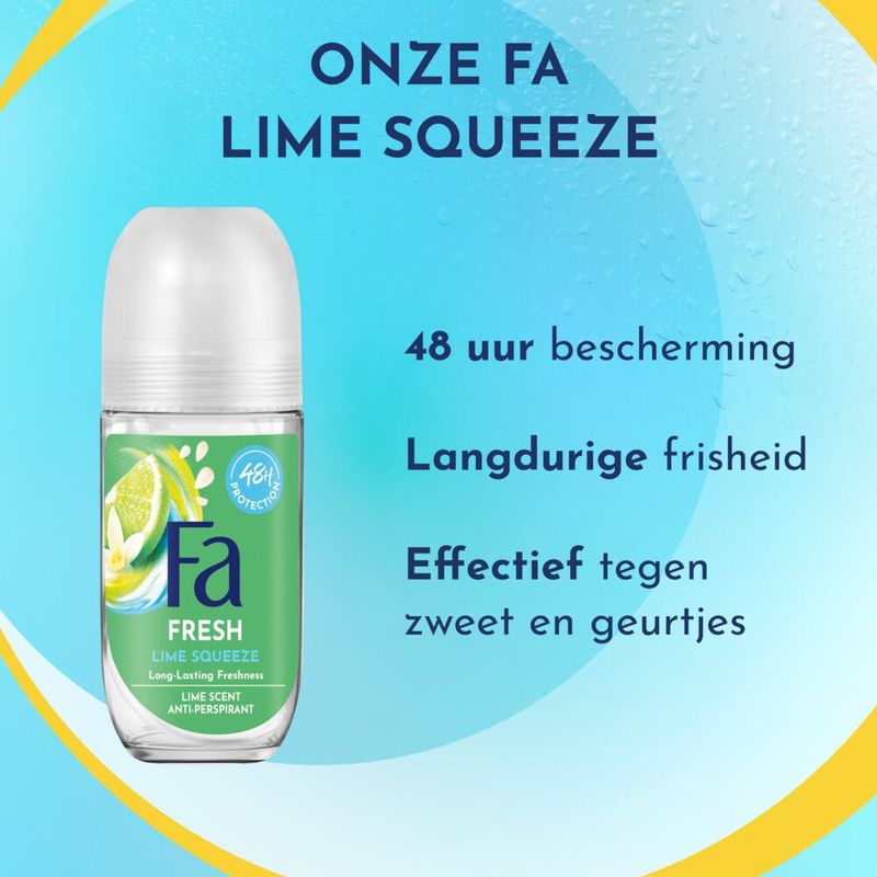 Fa - Deoroller - Caribbean Lemon - 6 x 50 ml - Voordeelverpakking
