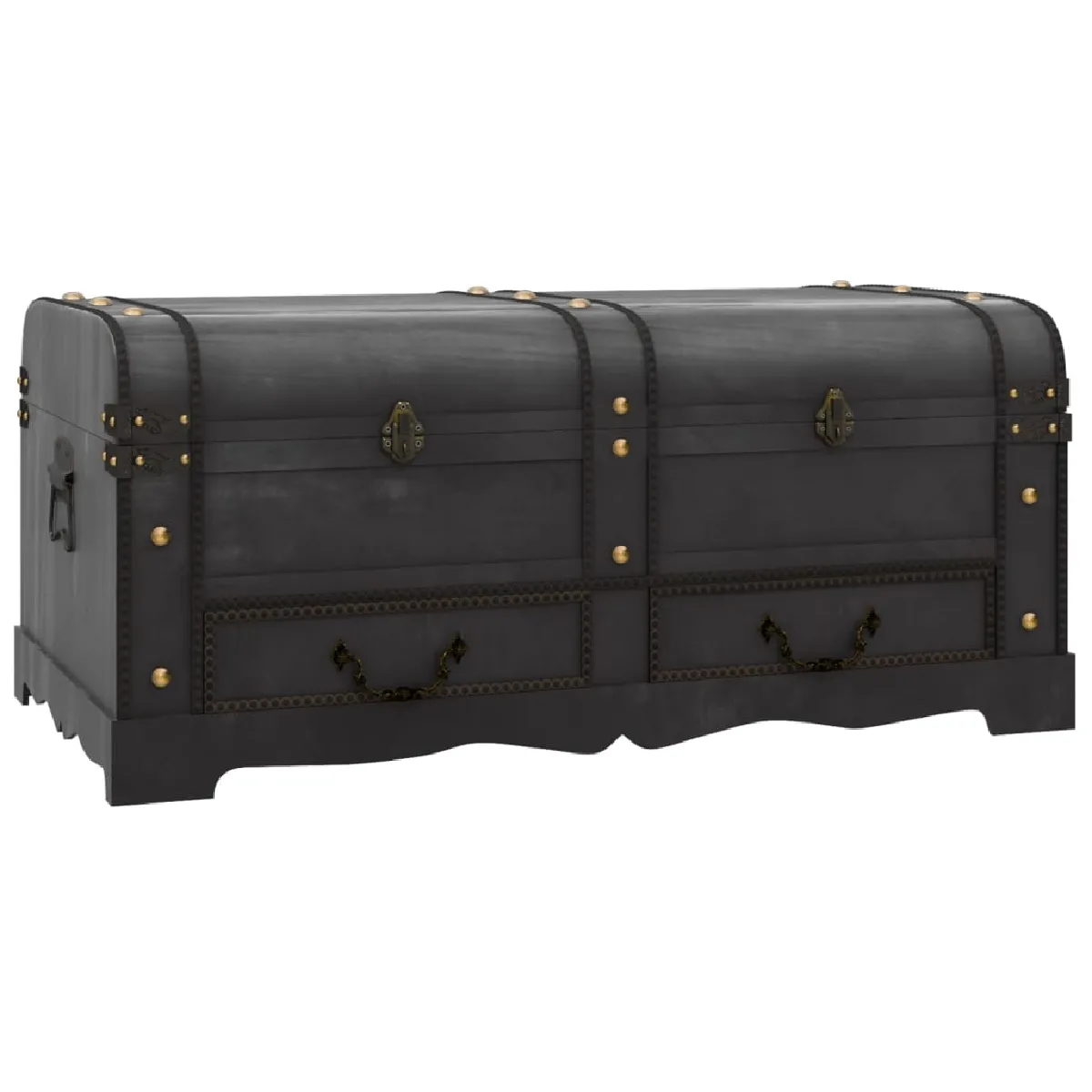 vidaXL Coffre Vintage Bois Noir