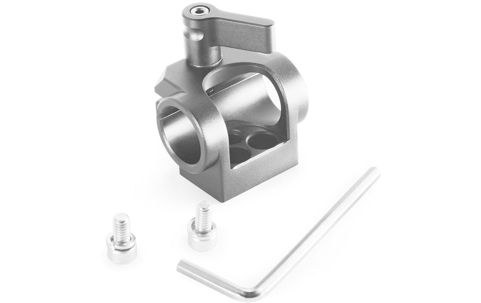 Adapter 15mm Rod ClampStangenklemme mit zwei Senkbohrungen und einem 1/4