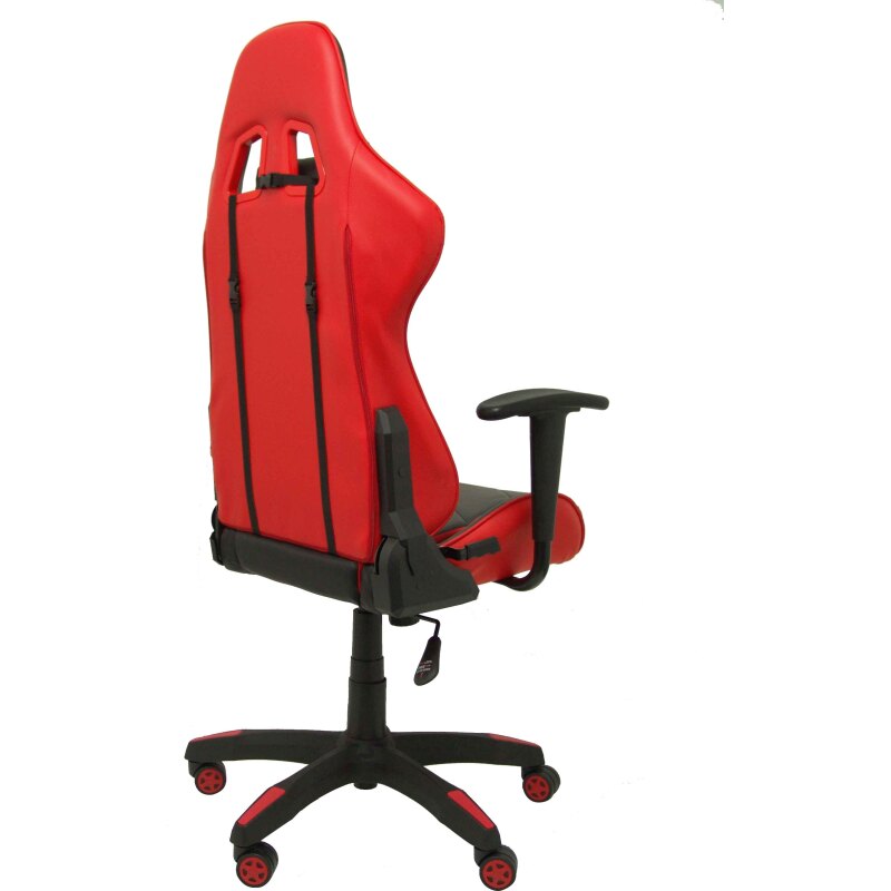 Fauteuil gamer ATALAYA simili cuir noir et rouge