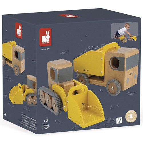 Janod kiepwagen en bulldozer