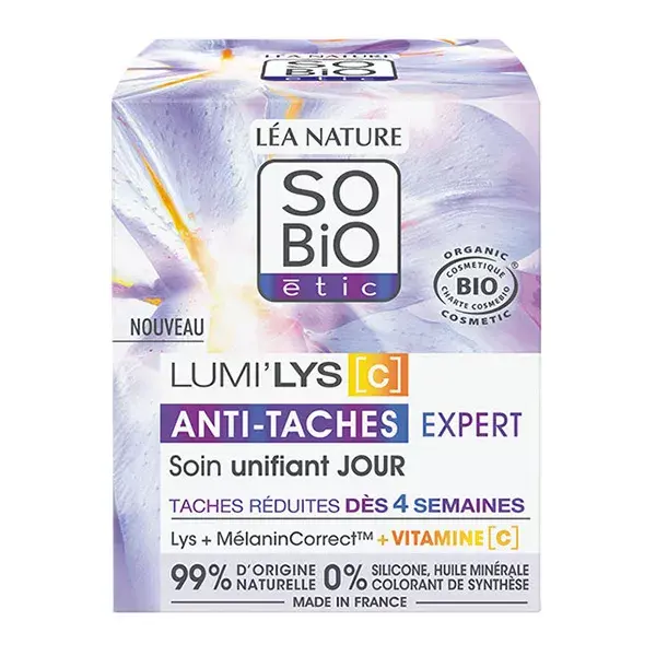 Léa Nature SO BiO étic Lumilys C Creme de Dia Uniformizante Radiância Orgânica Anti-Manchas Escuras 50ml
