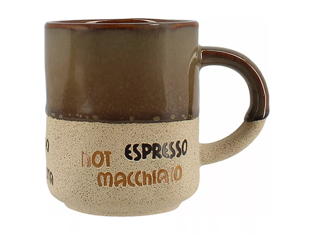 Novastyl - Lot 6 Mugs Macchiato 20cl En Ceramiques 3 Couleurs Assorties