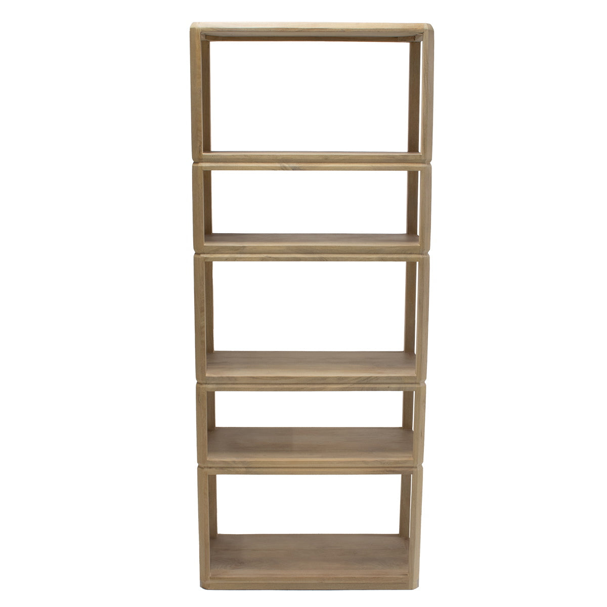 Giga Meubel - Boekenkast Naturel Mangohout - 80x40x200cm - NoÃ«lle