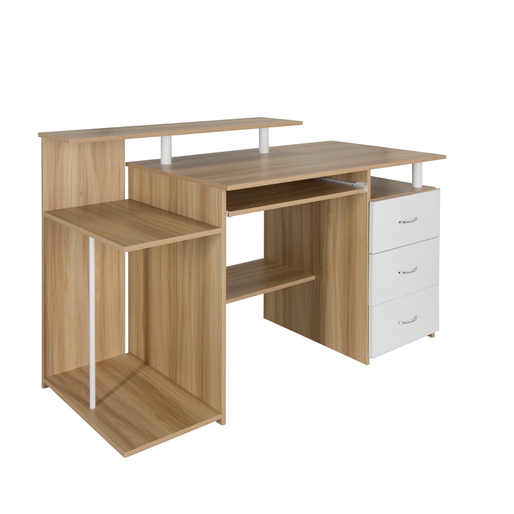 Schreibtisch WORKSPACE H IV Melaminharzbeschichtete Spanplatte, Gestell pulverbeschichteter Stahl hjh OFFICE