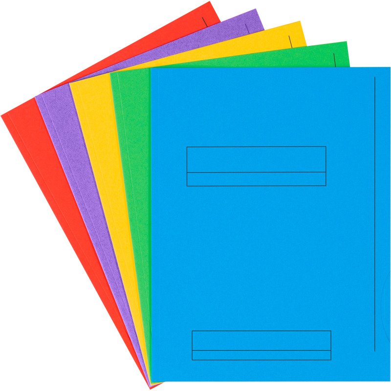Chemise dossier 2 rabats OXFORD 23 x 31 cm couleurs vives - Paquet de 50