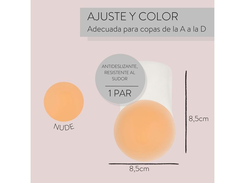 Parsa Beauty Silikon Lift up Nippel Pads nude 2 Stück Unsichtbarer Halt für jedes Outfit