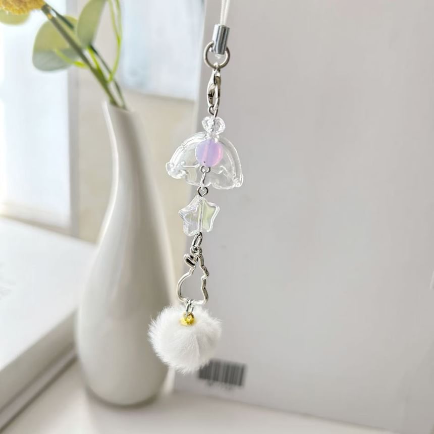 Epoch - Pom Pom Ster Telefoonhanger / Sleutelhanger