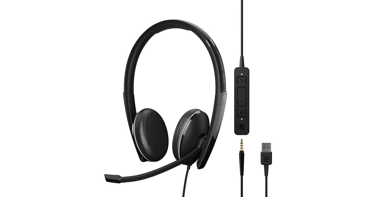 EPOSADAPT 165 USB II on-ear headset  (Zwart, Stereo, USB)