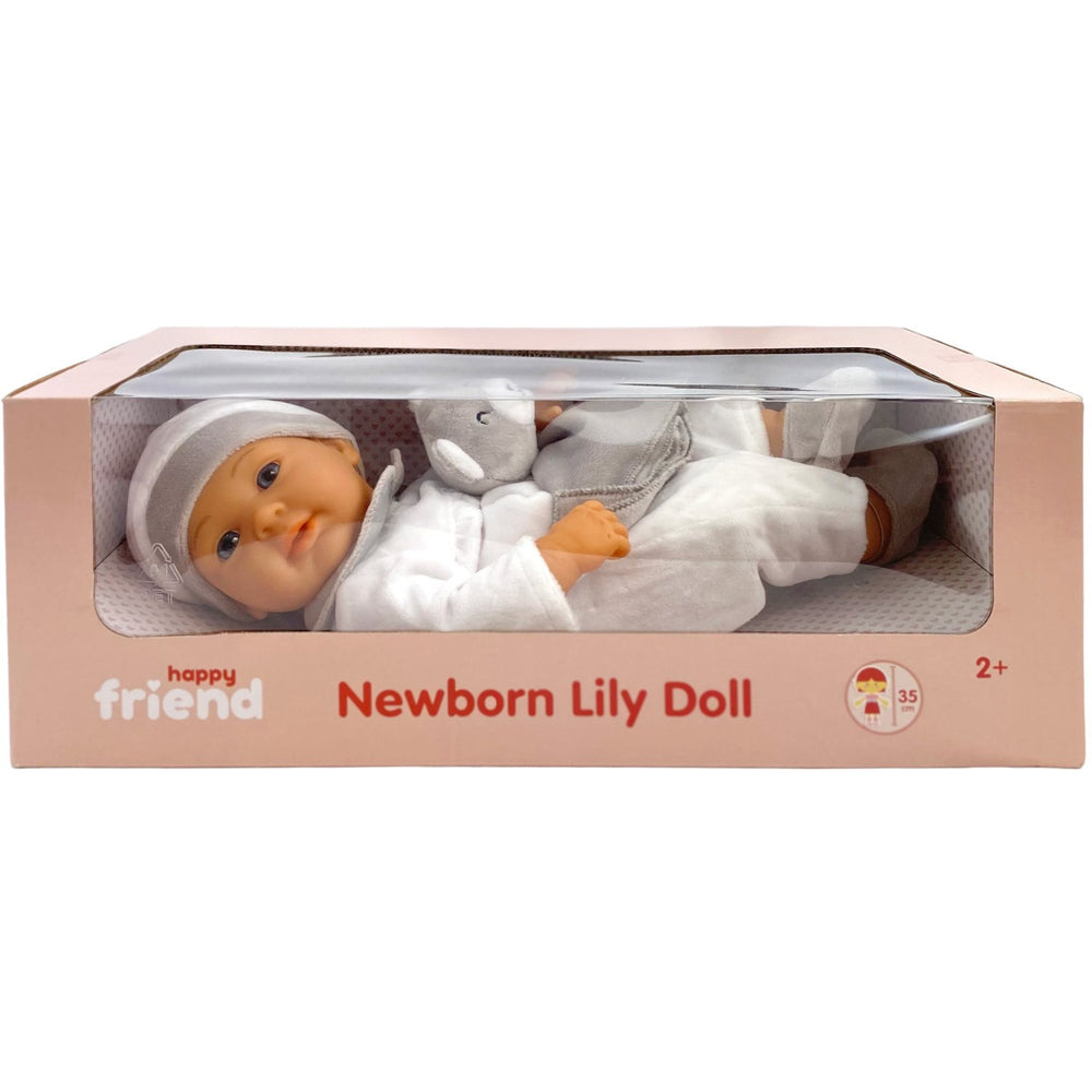 Køb Happy Friend Newborn Lily Dukke 35 Cm