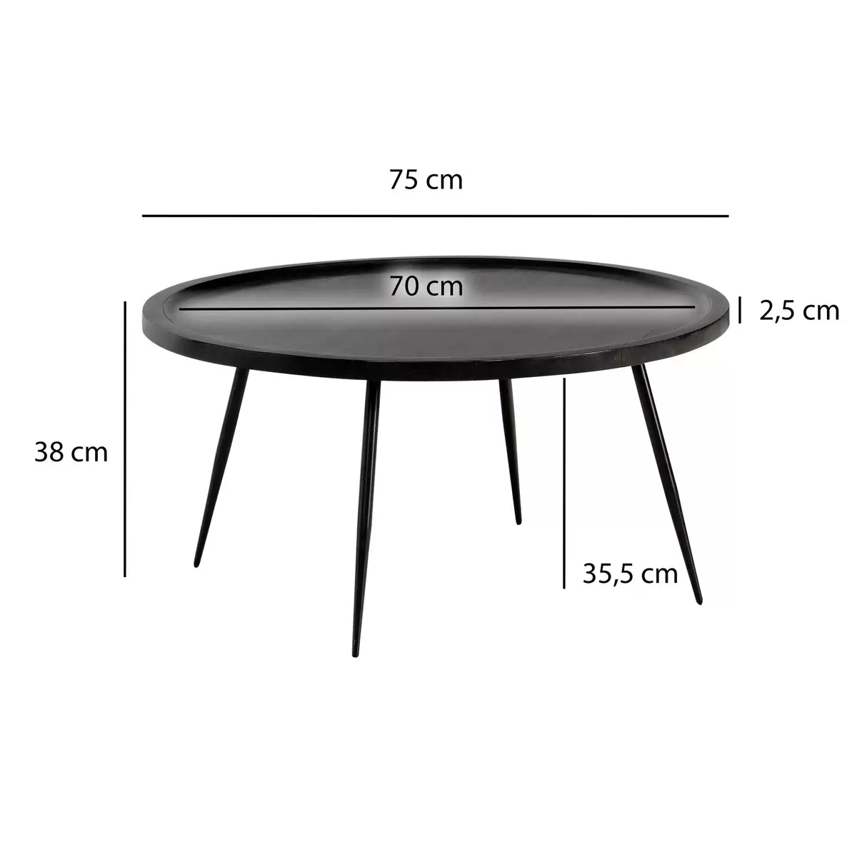 Couchtisch Perpignan Schwarz