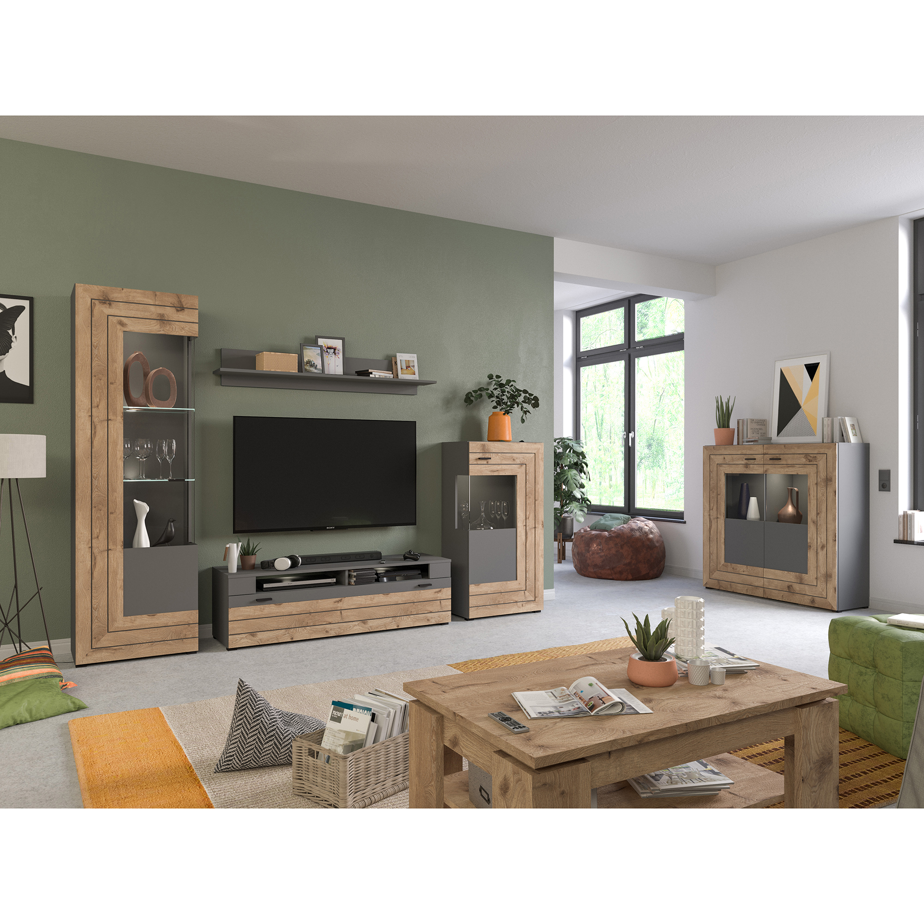 Wandboard FRENO - grau - 140 cm breit