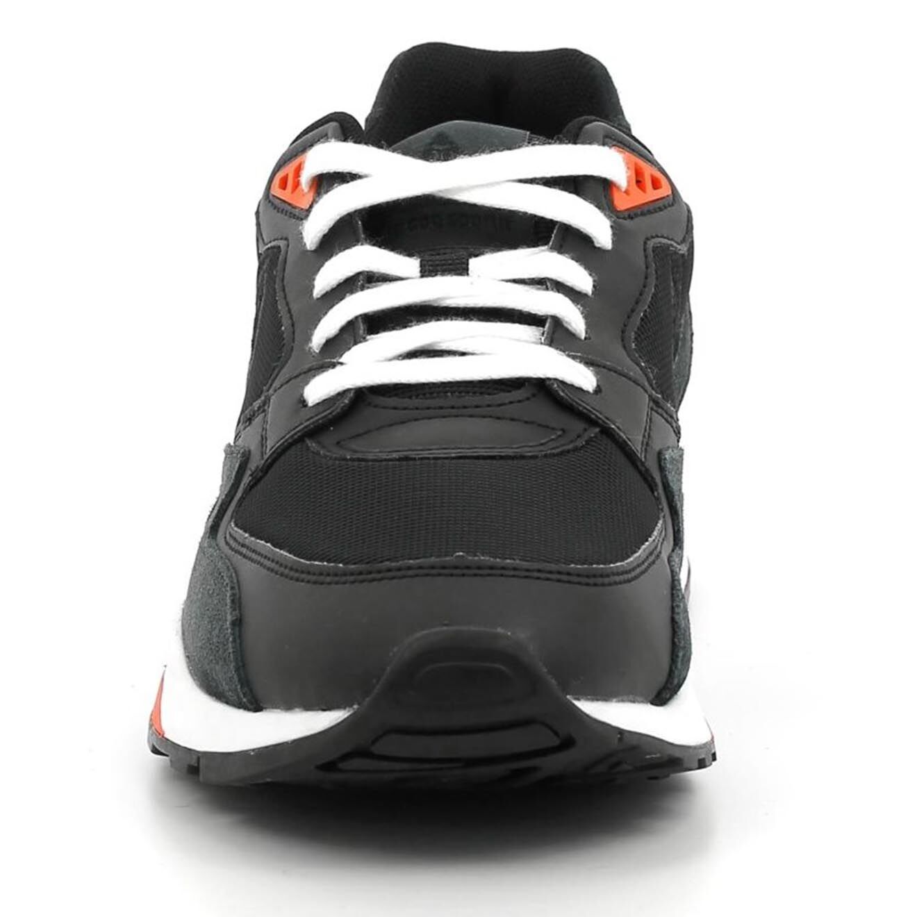 Le Coq Sportif Baskets en Velours de Cuir & Mesh R800 Sport Op J3 noir/orange