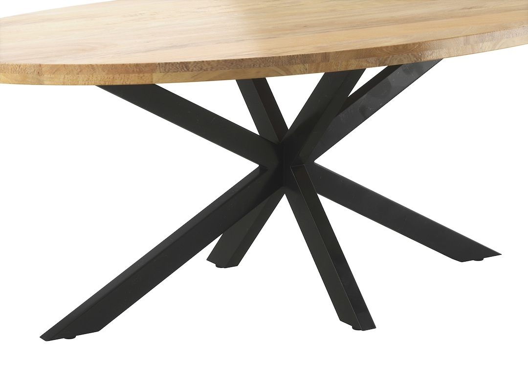 PHILL HILL Esstisch LEWIS 220 x 100 x 77 cm Mango massiv/schwarz