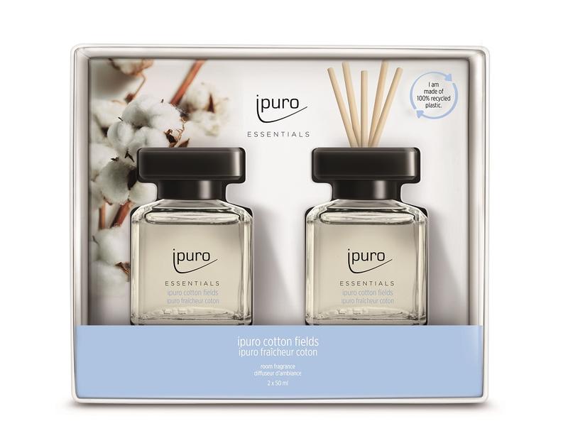 ipuro Duftstäbchen Cotton Fields 2 x 50 ml Set 100 ml Raumdüfte Geschenkset mit sanften Noten