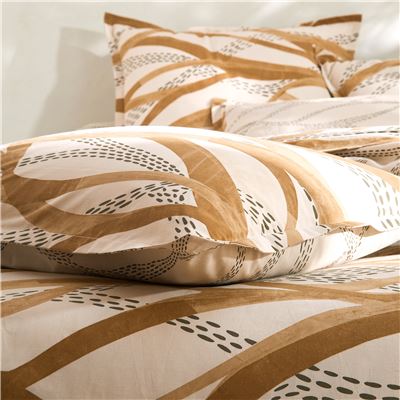 Linge de lit ondes graphiques