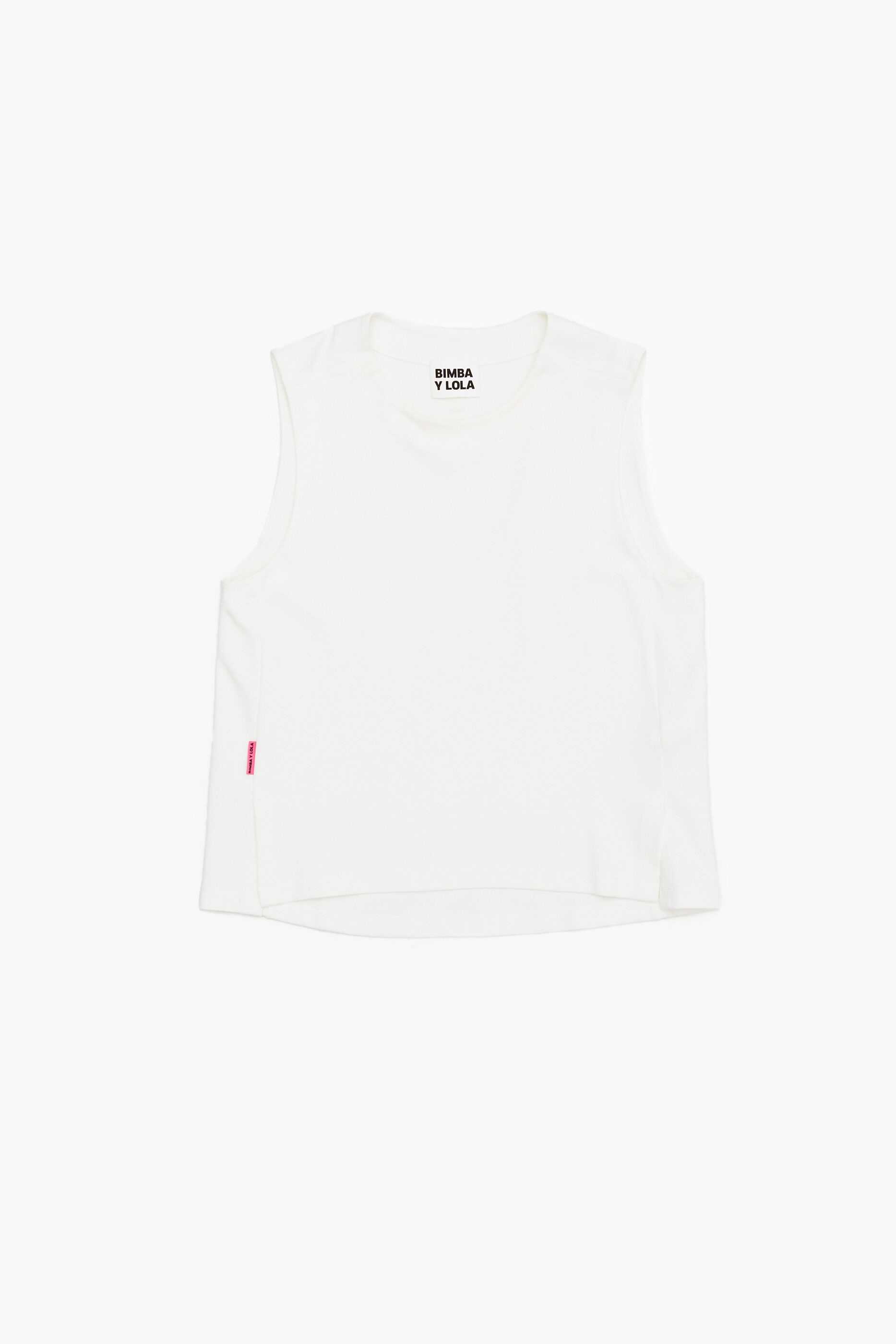 blusa sem mangas cor marfim