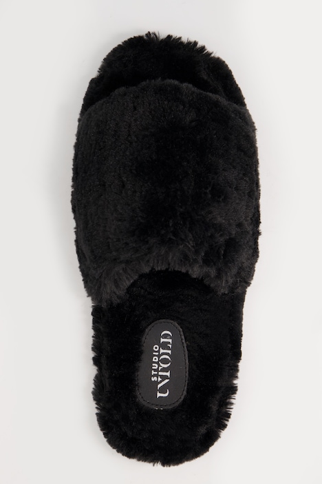 Slipper, Fake Fur, EVA-Außensohle