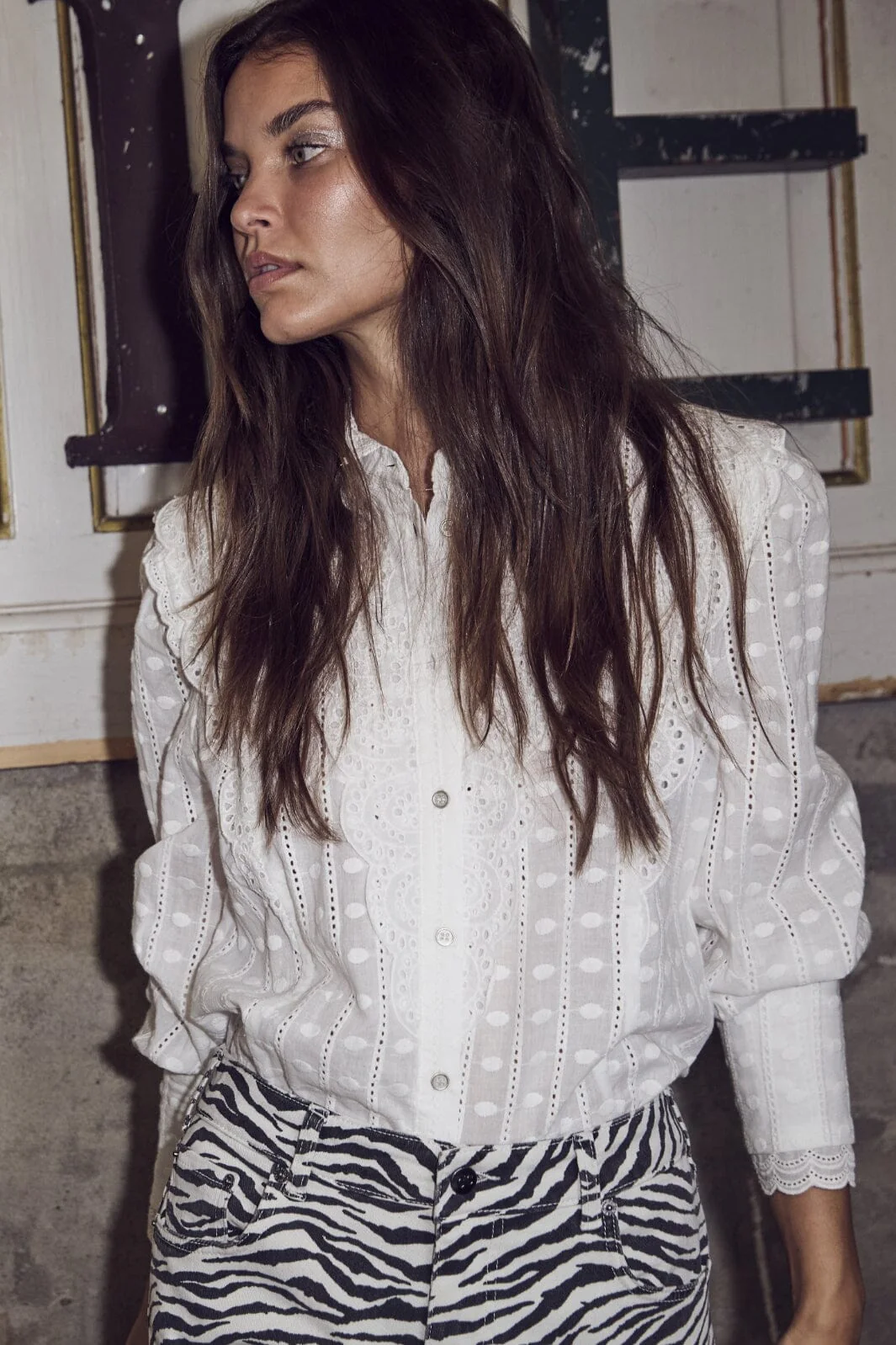 Co´Couture Chaincc Dot Anglaise Shirt 35640