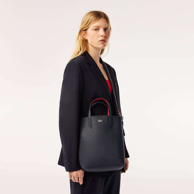 Sac cabas réversible Anna en toile enduite Sacs à main & Cabas - Bleu - Lacoste - Femme