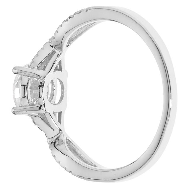Cocktail-Ring, 45 Zirkonia, ca. 1,72 ct., Silber 925