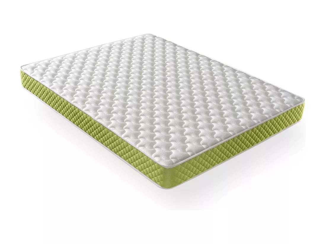Matelas Mousse 140x190 Evergreen - Ferme - Réversible - Côté Été/hiver - H15 Cm