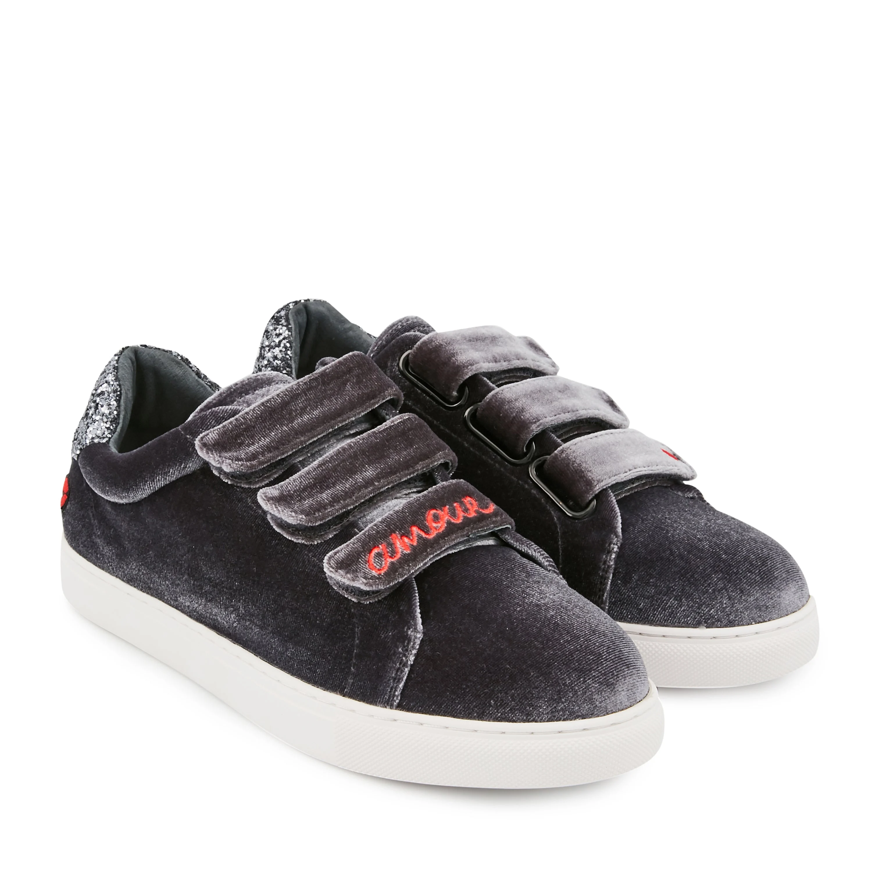 EDITH AMOUR - Sneakers en cuir | Gris