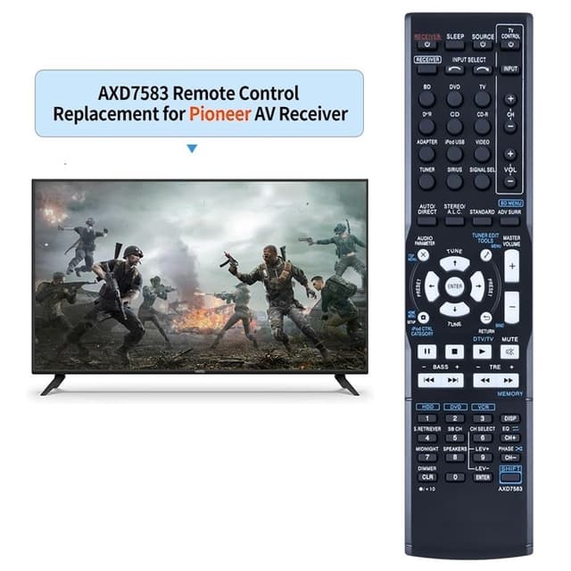 Fjernbetjening Udskiftning til AXD7583 til Pioneer AV-receiver stereo system