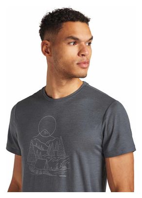 T-shirt Technique Icebreaker Merino 150 Tech Lite III Sunset Camp Noir