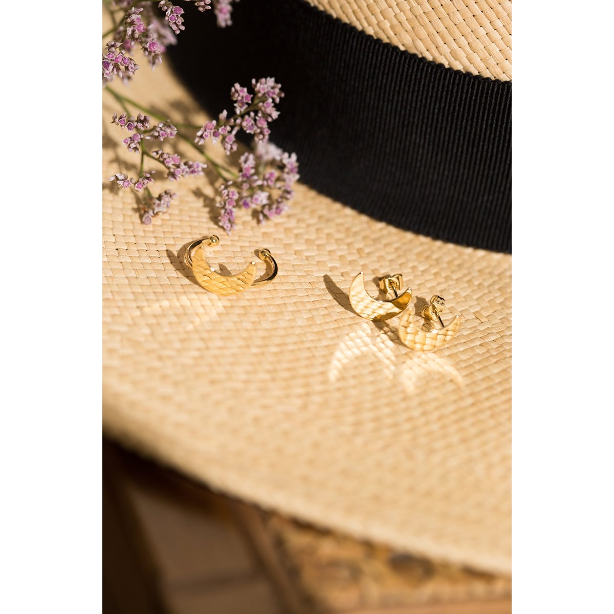 bague lune doré à l'or fin - SÉLÉNÉ
