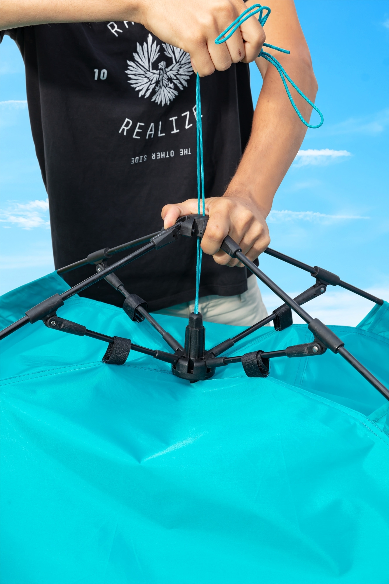 Berger Strandmuschel Fold türkis