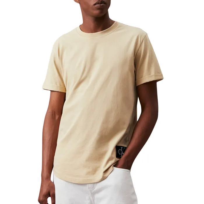Calvin Klein Badge Round Hem Shirt Heren
