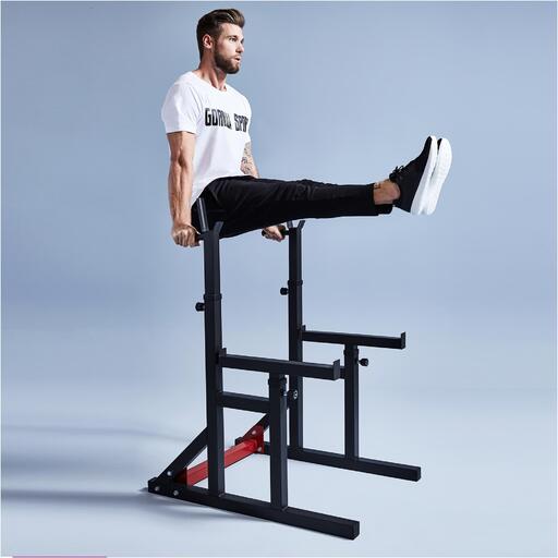 Suporte multifuncional Gorilla Sports com prateleiras ajustáveis