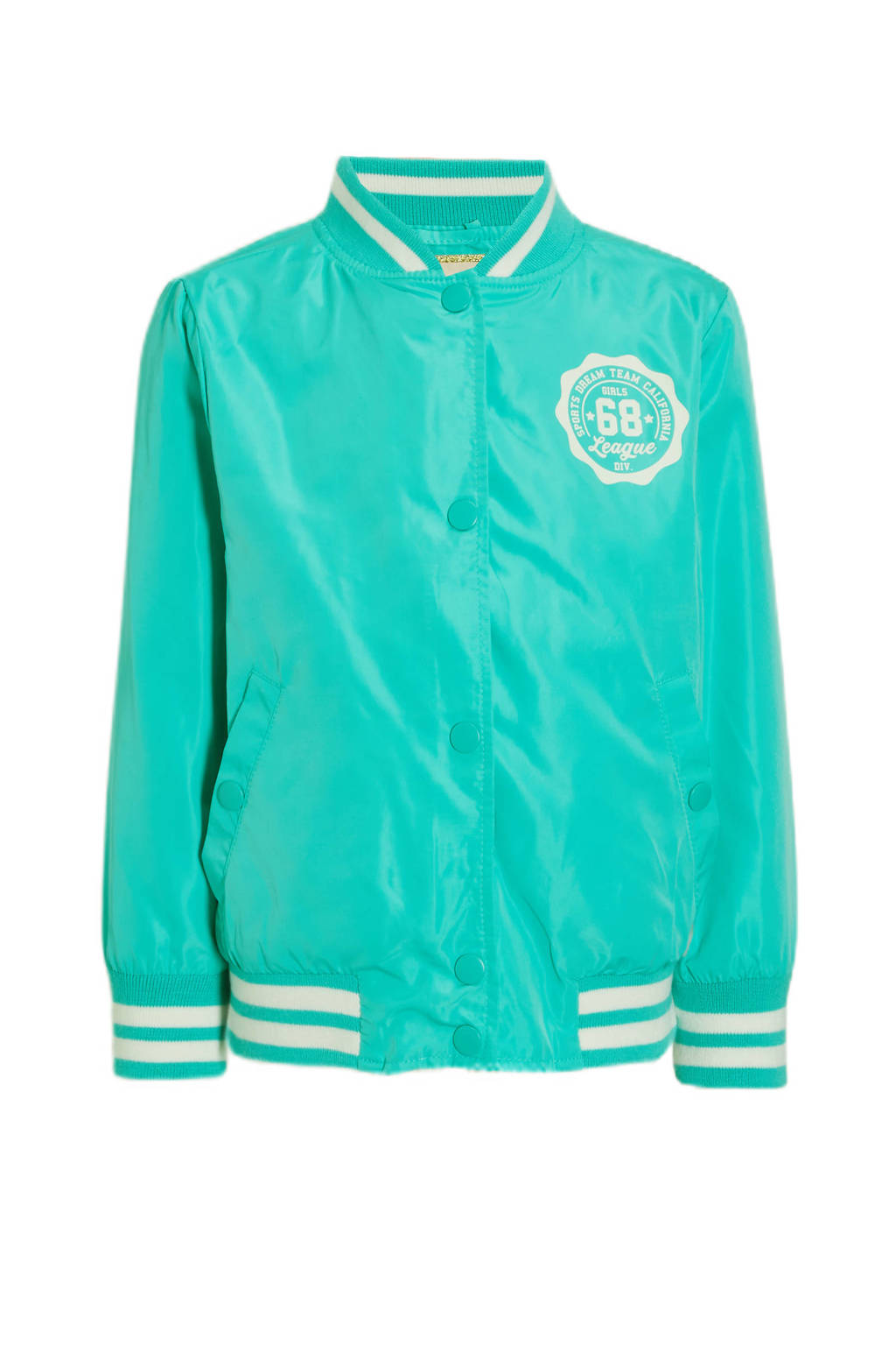 Orange Stars baseball jacket Merle met printopdruk mintgroen