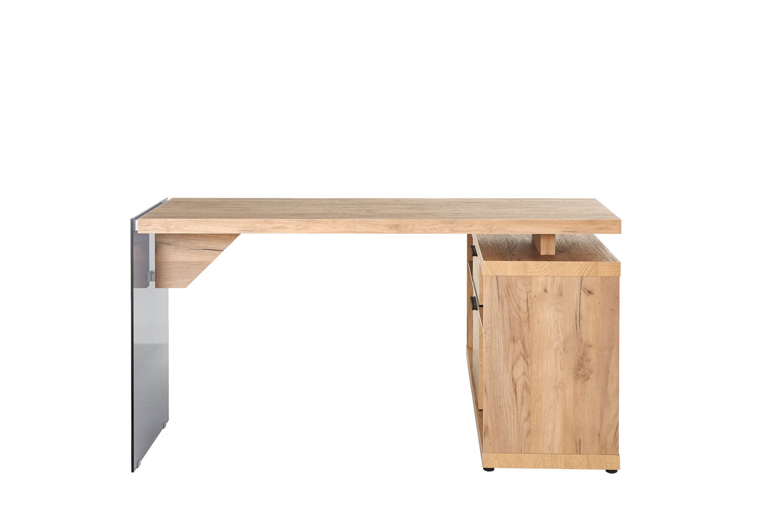 Winkelschreibtisch 142 x 140 x 74 cm Holznachbildung braun