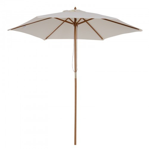 Guarda-sol de jardim Outsunny, cor creme