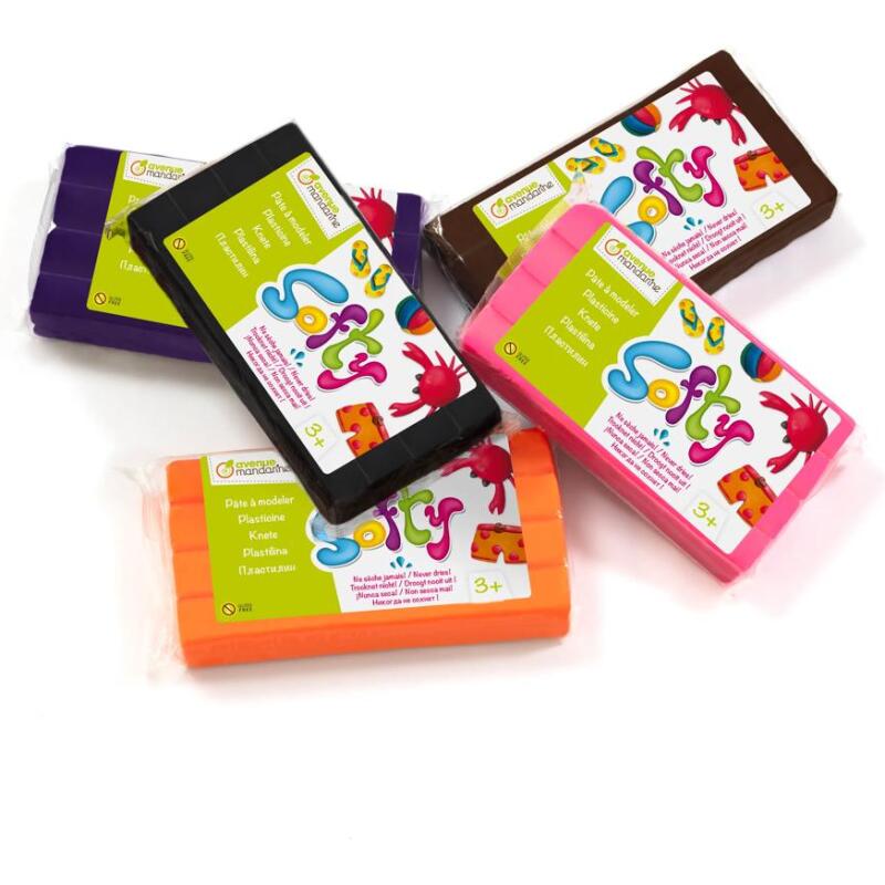 Softy lot 5 pains 500g coul.additionnel - Multicolore