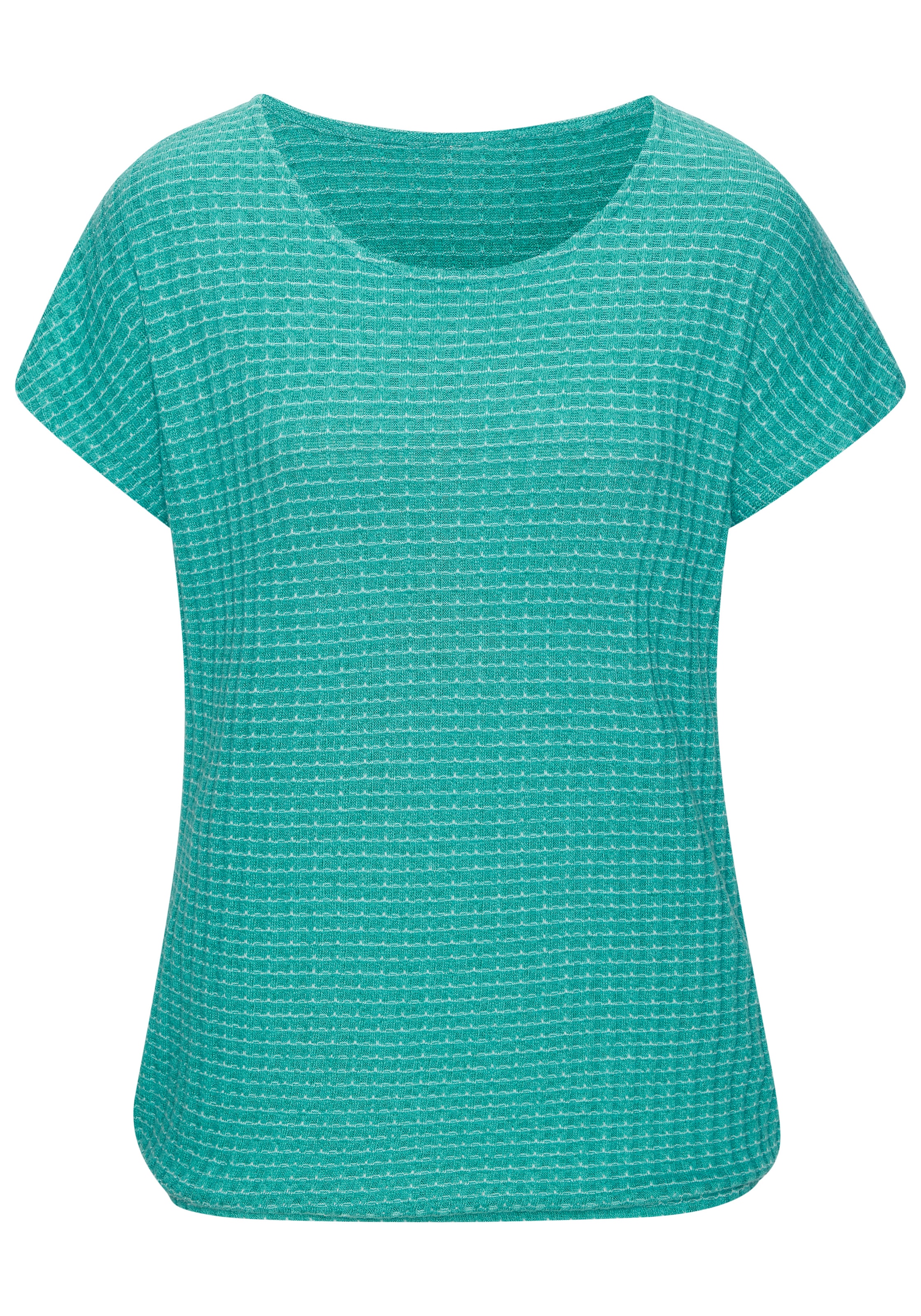 Vivance Kurzarmshirt »aus strukturierter Strickqualität« mit Gummizug im Bund