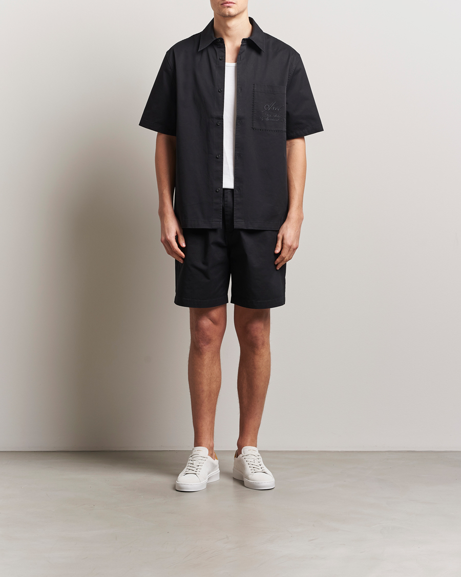 Axel Arigato Stitch Embroidered Shorts Black