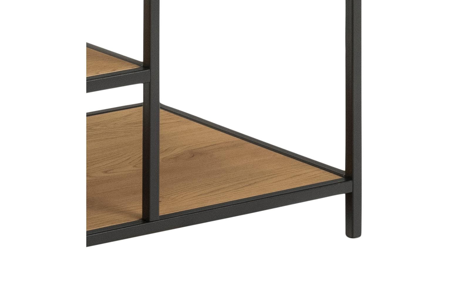 Garderobe Seaford 77 x 45 x 165 cm, Eiche/Schwarz<br>Kleiderständer