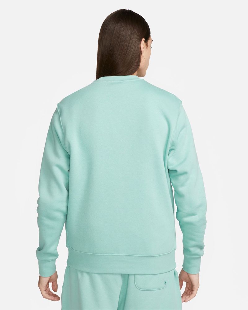 Sweat-shirt Nike Sportswear Club Fleece Vert & Blanc pour homme