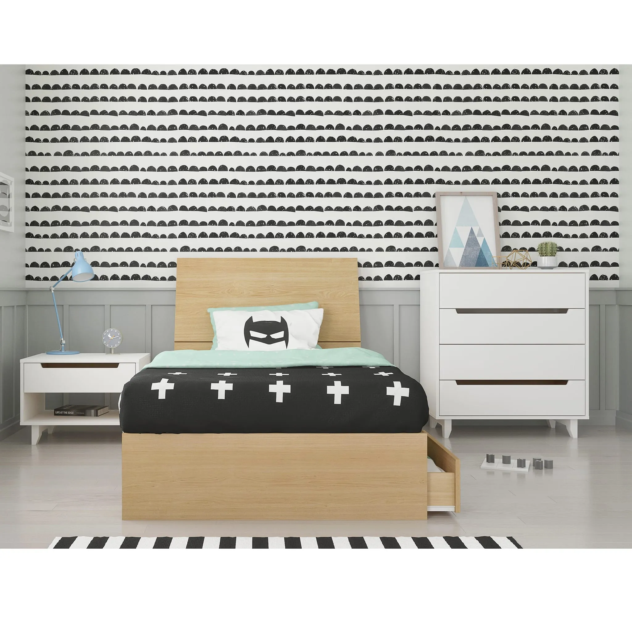 Nexera Bureau 4 Tiroirs Aura - Blanc
