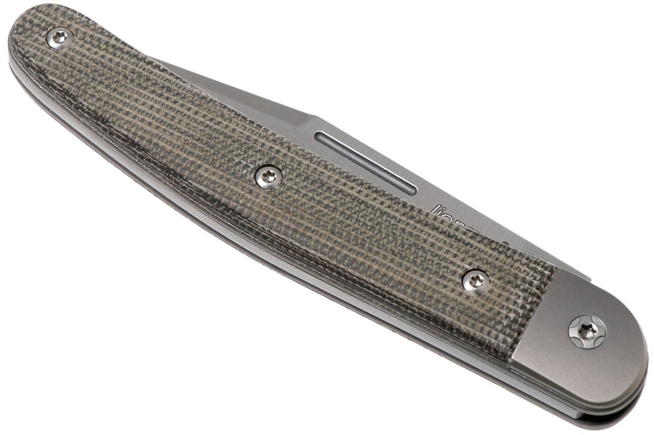 LionSteel Jack 1 Green Canvas Micarta JK1 CVG zakmes