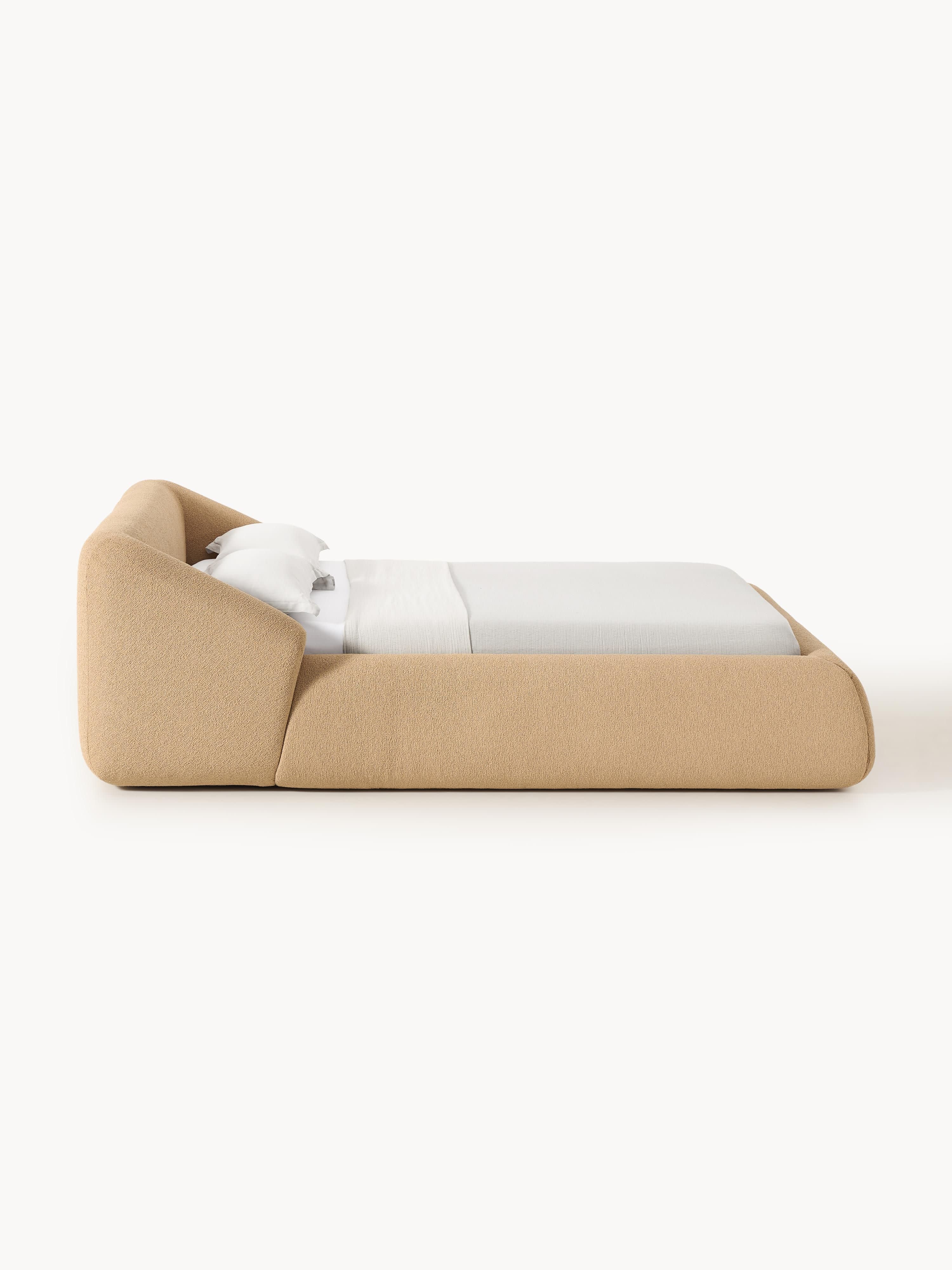 Gestoffeerd bouclé bed Sofia