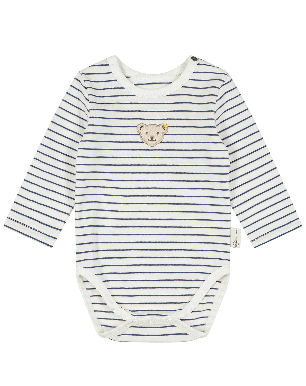 Langarm-Body TEDDY STRIPES in cloud dancer