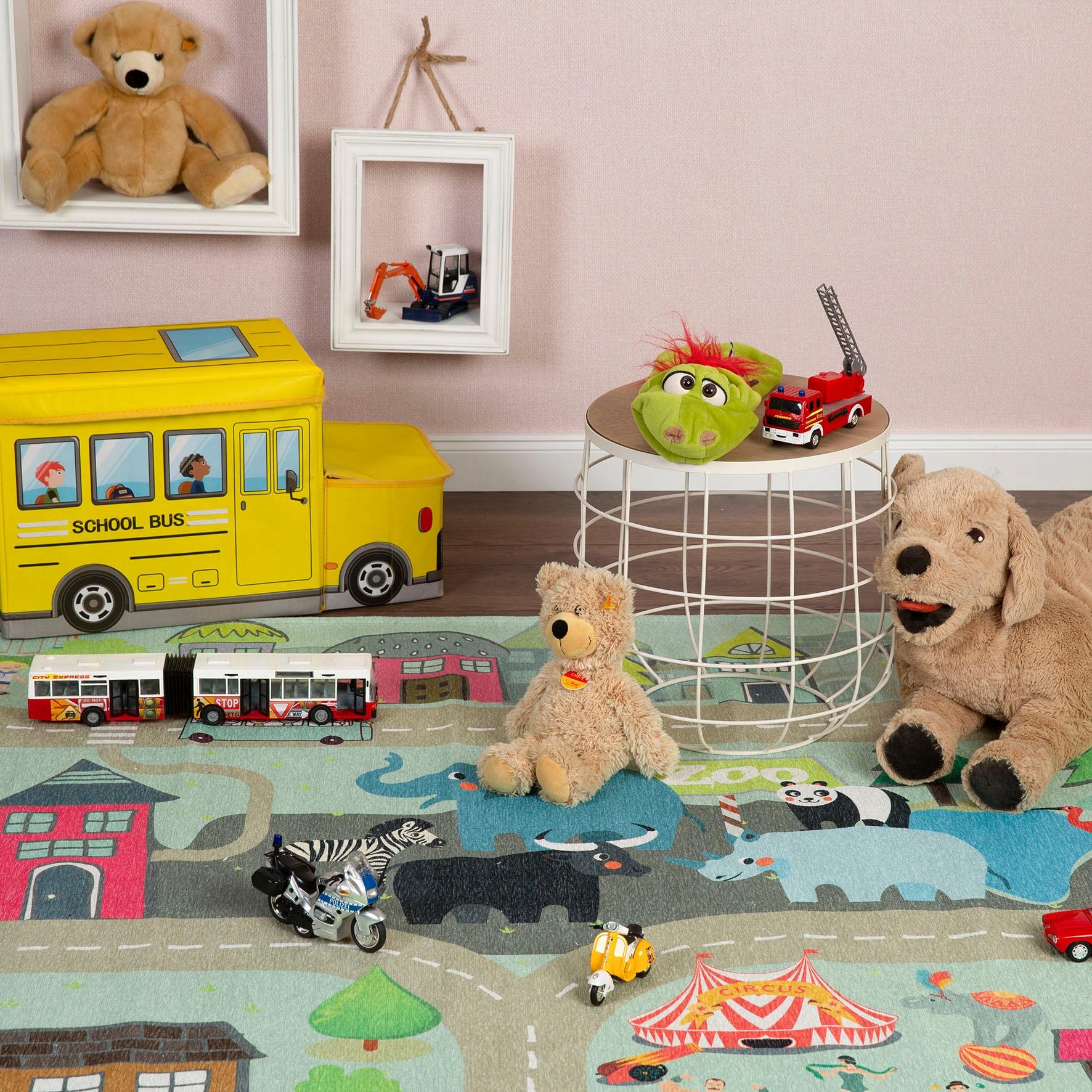 Obsession Kinderteppich »My Torino Kids 231« rechteckig 10 mm Höhe Flachgewebe, Strassen-Spiel-Teppich, Kinderzimmer