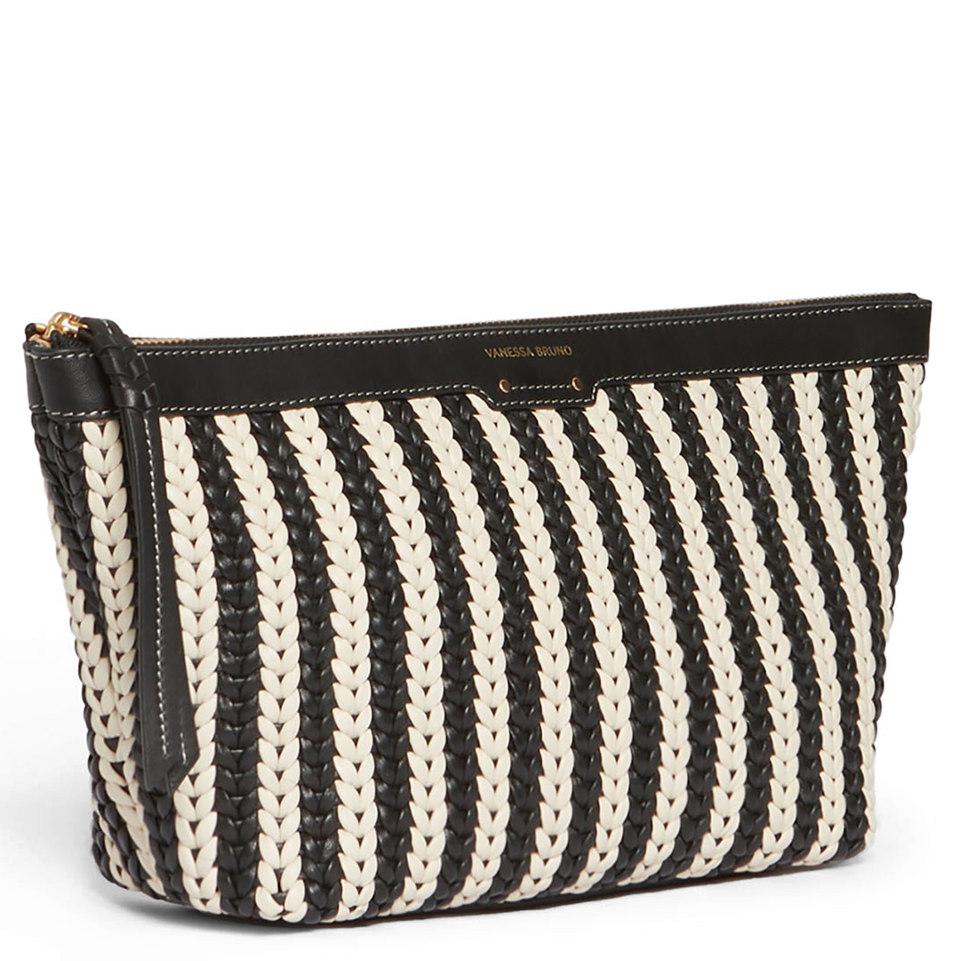 Pochette tressée en cuir | Multicolore