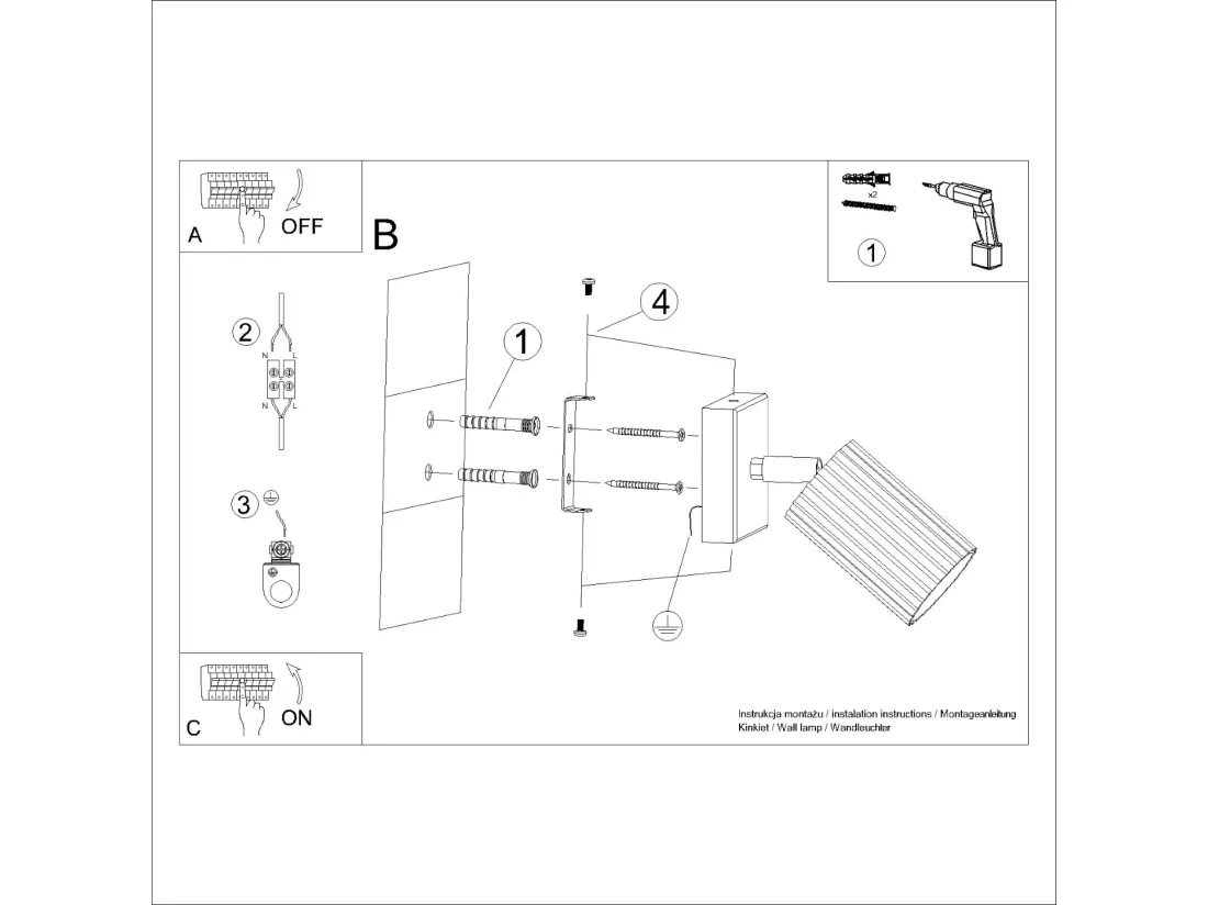 Applique Karbon minimaliste en aluminium - 1 sources lumineuses - L.8 x H.8 cm - blanc