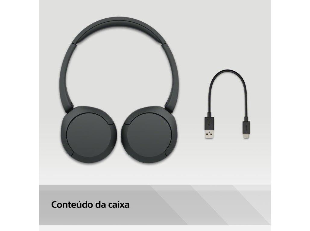 AUSCULTADORES SEM FIO SONY WHCH520B PRETO